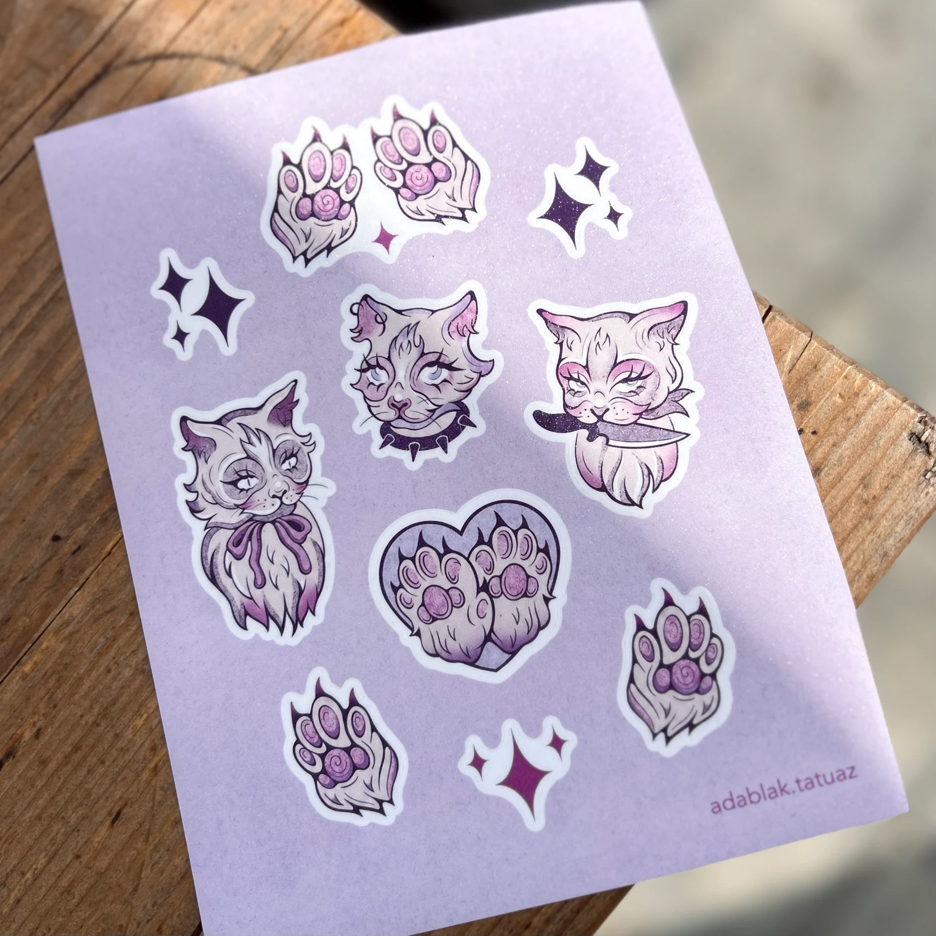 GLOWY KITTY Sticker set miniatura 2