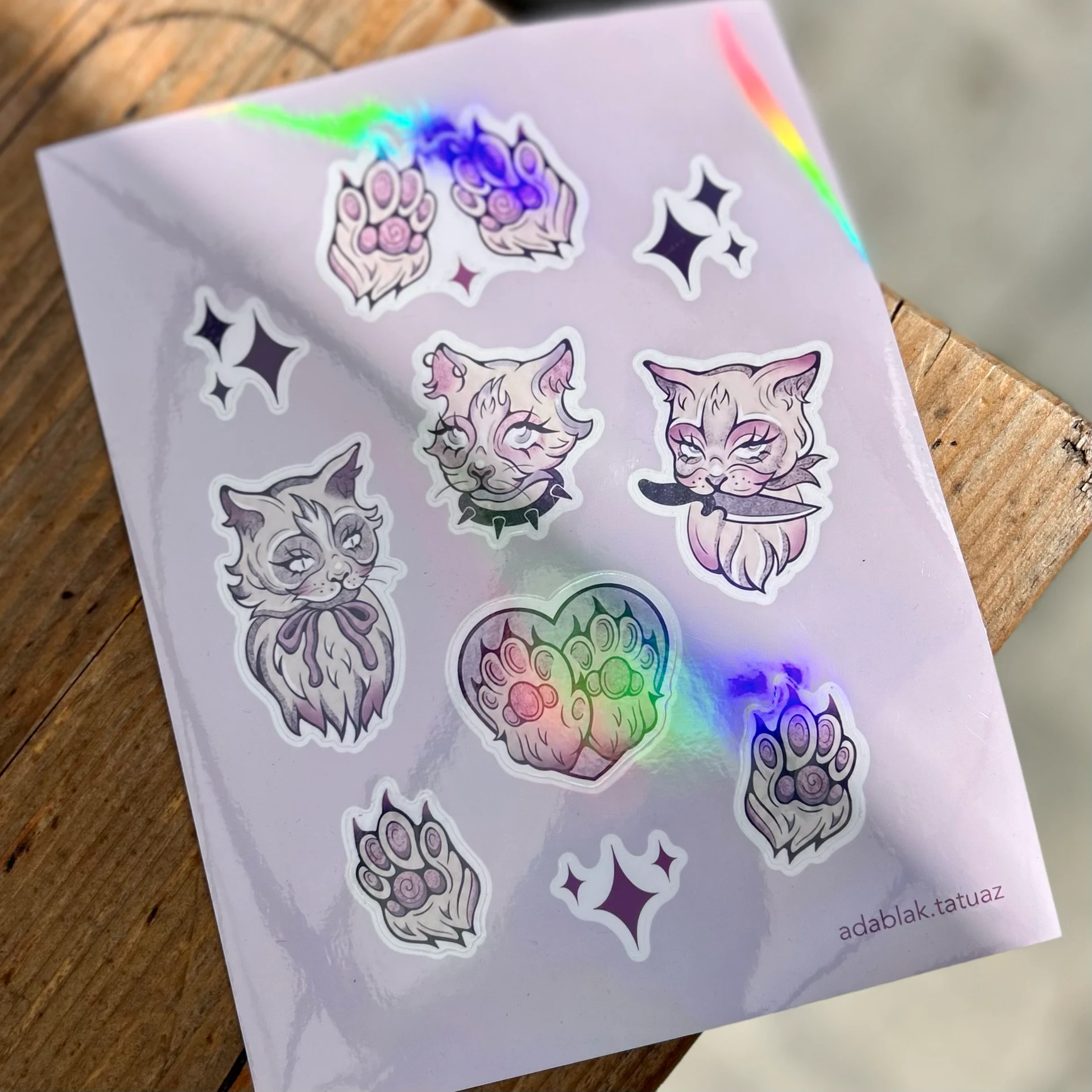 GLOWY KITTY Sticker set