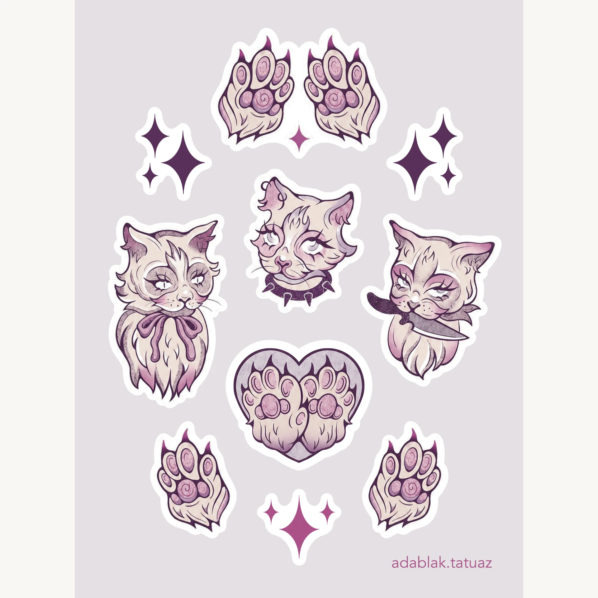 GLOWY KITTY Sticker set miniatura 4