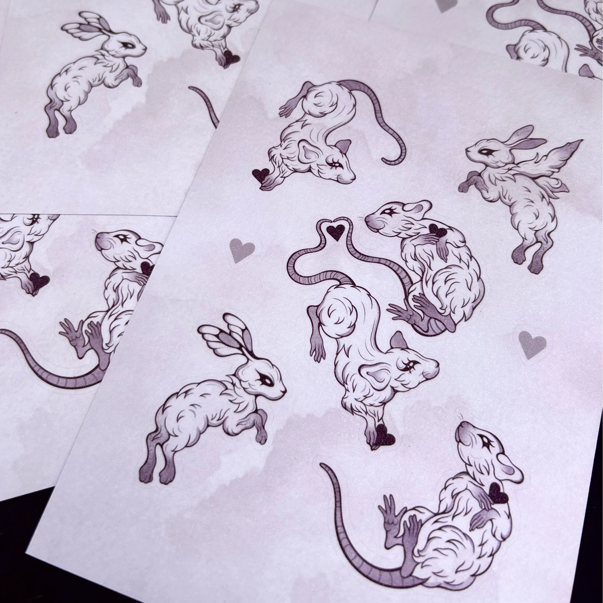 RAT BUN Sticker set miniatura 2