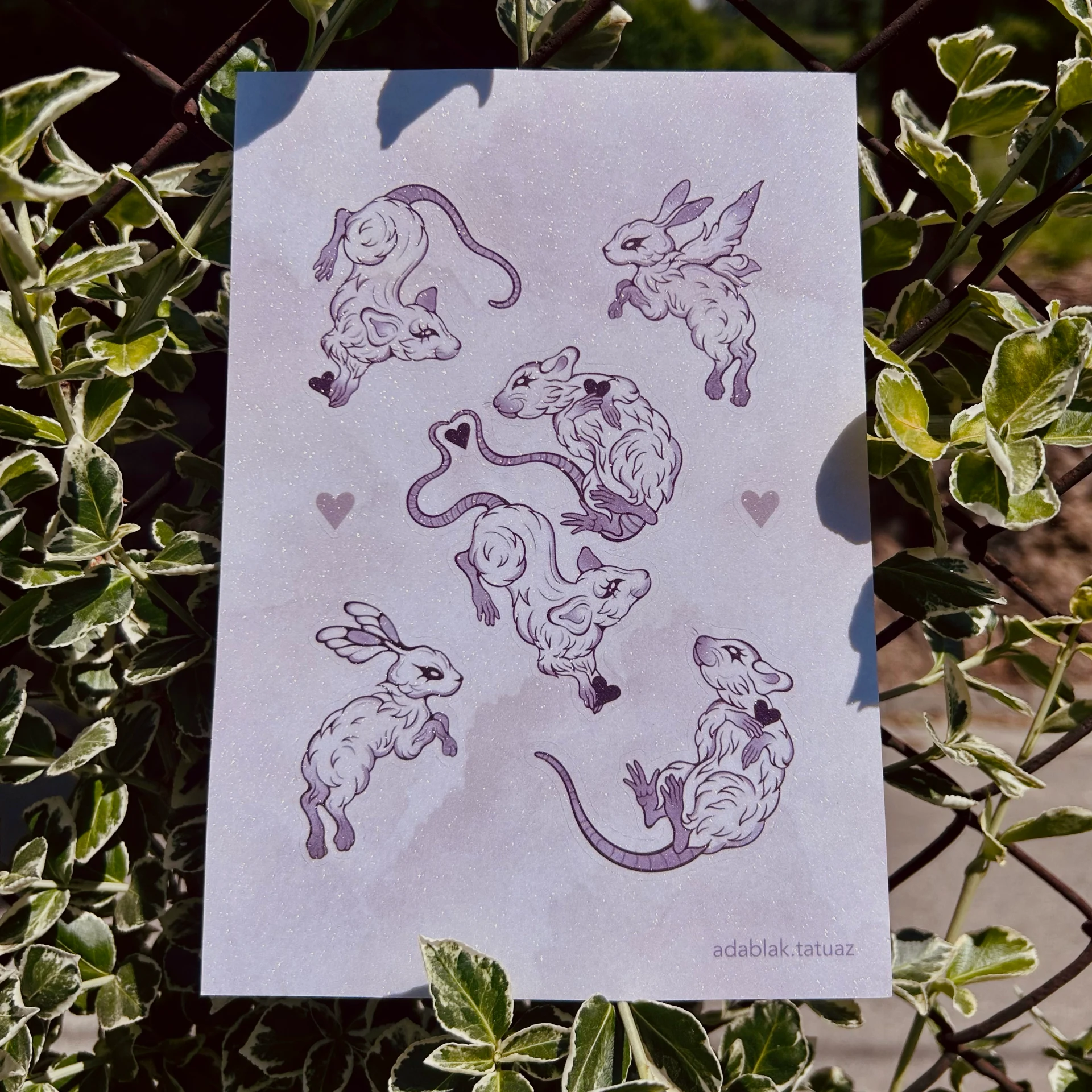 RAT BUN Sticker set
